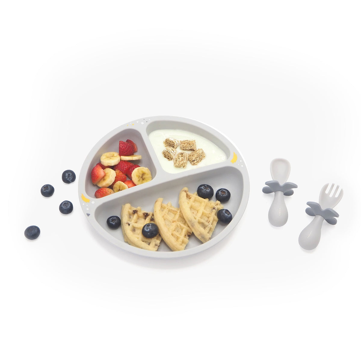 Baby Plate Fork & Spoon: Earl Grey