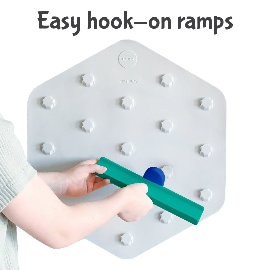VertiPlay STEM Marble Run: Crayon Edition Ultra Fun Play Wall: 6 Mat Bases