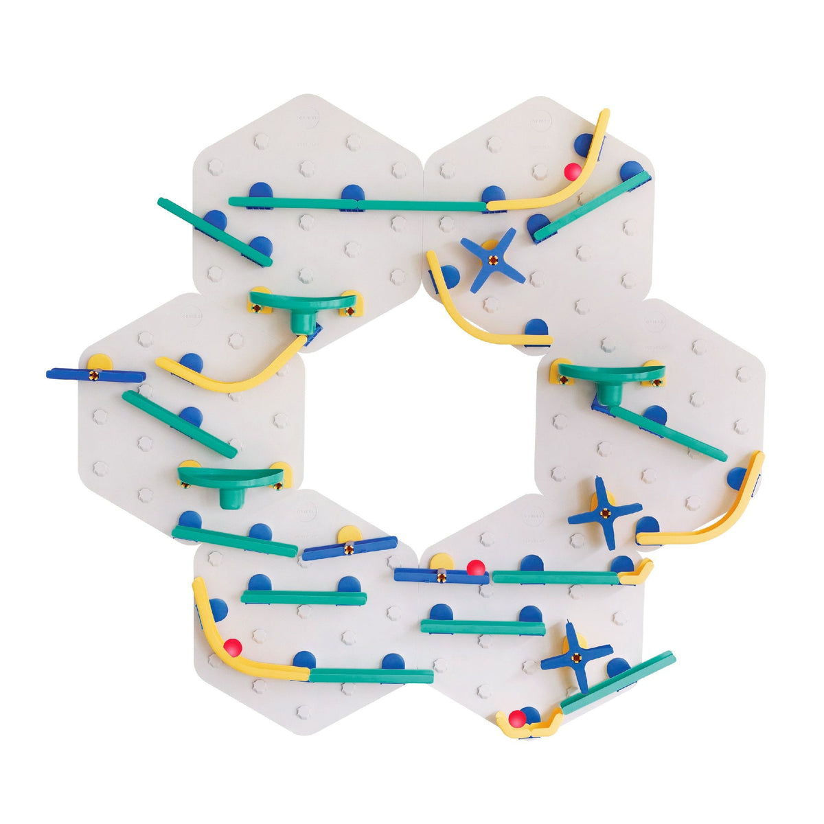 VertiPlay STEM Marble Run: Crayon Edition Ultra Fun Play Wall: 6 Mat Bases