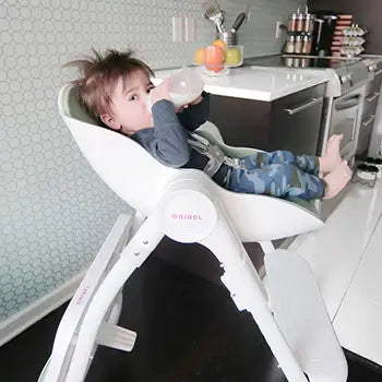 "This chair will be able to transition with him (and make cleaning up a breeze thanks to its waterproof seat and dishwasher safe tray). It's a bonus that it's beautiful and easily folds up to take up less room when we're not using."