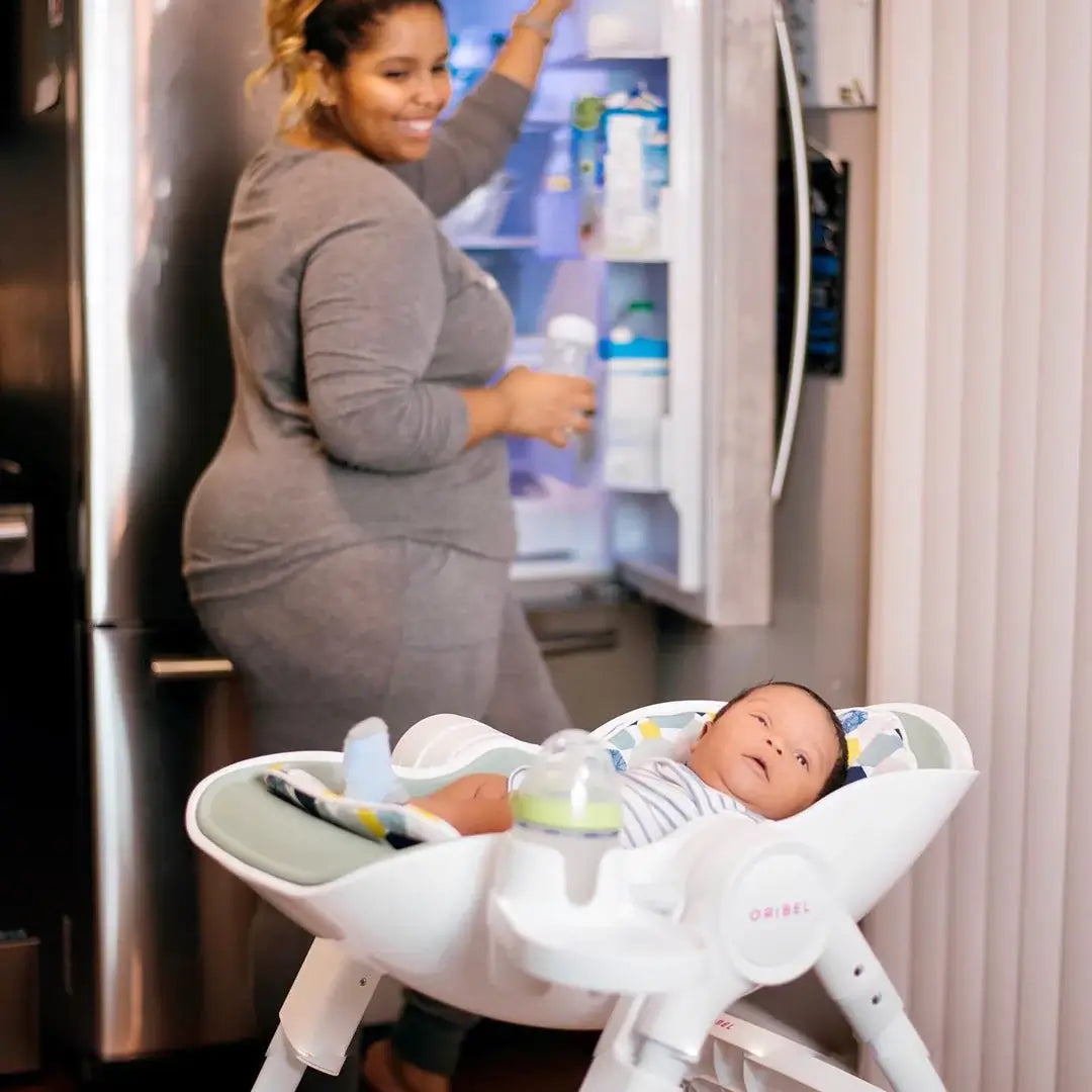 "Cocoon High Chair is my absolute favorite. We’ve been using it since the first day Brave came home from the hospital because it reclines in a lounge position, and can be adjusted to 30, 60, and 90 degrees to adapt to your growing baby’s sitting position."