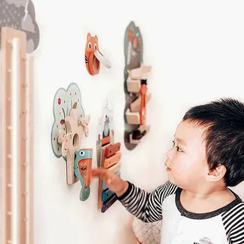 "Rafa has been loving his Vertical Wall toys from @loveoribel  It’s a definite great invention. Less clutter on the floor to clean up over and over again(you know what I mean, never a day you don’t step onto on of their toys) These VertiPlay toys are multi-functional — it’s a room decor + toys."