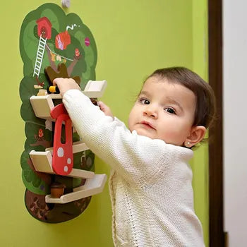 "Love this Oribel VertiPlay toy. My 16 months old daughter was instantly interested in it as soon as I stuck it to the wall. I love all the whimsical forest creatures and details. It keeps my girl interested, she keeps coming back to it throughout the day puts the car on the track and says "Wow-wow, wroom-wroom,""