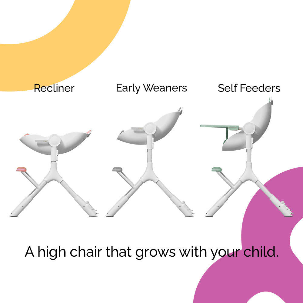 Cocoon Z High Chair Lounger: Cotton Candy Pink