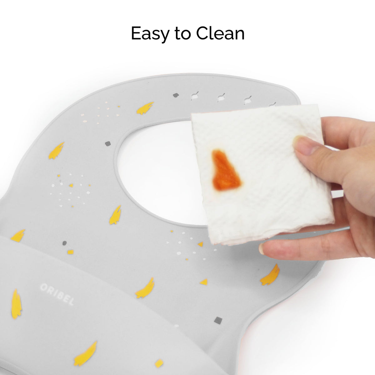 Baby Silicone Bib: Earl Grey